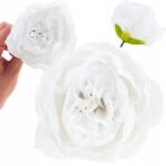 Martom Peónia virágfej, fehér, díszekhez, koszorúkhoz (CV31160-1)