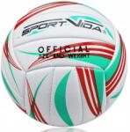 Sportvida Strandröplabda, Méret 5, edzésekhez, játékhoz, puha PVC hab, fehér/piros/zöld (SV-SE0105)