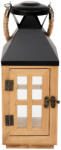 Homla Lámpás, laterna teraszra, otthonra, Burel fa, 12x12x31 cm Homla (210646)