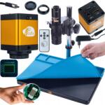 Rosfix Digitális Mikroszkóp, ékszer, forrasztás, kamera, 12MP, nagy, szilikon szőnyeg, Rosfix (ZESTAW-ETLD-YL9L)