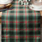 Takoy Karácsonyi asztali futó 40x140 cm zöld skót kockás