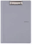 KARTON PP Felírótábla, fedeles, A/4, PVC, PASTELINI, pasztell szürke (KPP-5-599)