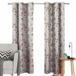  Virágmintás függöny zajcsökkentő hatással, 213x112 cm, Encasa virágos (B0B9B369XR)