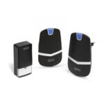 Digitális elem- és vezeték nélküli csengő - Kinetic - 2 beltéri - fekete (55342BK-2)