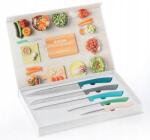 InnovaGoods Konyhai késkészlet, 5 db, pasztell fogantyúk, rozsdamentes acél pengék