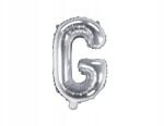 Party Deco Fólia lufi "g" betű, 35cm, ezüst