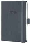 Sigel Naptár, A6, heti, 2026, kemény borító, SIGEL "Conceptum", sötét szürke (SIC2667) - onlinepapirbolt