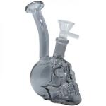 Death Row Records Pipa sticla Skull Death Row Bubbler cu apa Electro 14cm (USA)