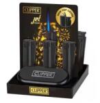 Clipper Bricheta antivant metalica Jet Flame negru mat + cutie Bricheta