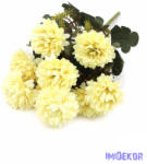  Antik krizantém csokor 9 fejes 38cm - Törtfehér