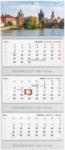 TopTimer T083, 3 tömbből álló 3 havi speditőr naptár - Város fejrésszel