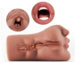 Passion Labs Masturbator Mouth, Realistic TPE Material, Super Soft, Brown, 17 cm