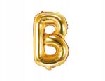 Party Deco Fólia lufi "b" betű, 35cm, arany, levegővel fújható