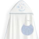 Interbaby Baba Fürdőlepedő, 100×100cm, kapucnis, 100% pamut, kék (ALI_01251-11)