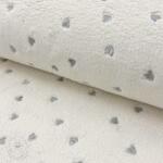  Kabát anyag TEDDY Tossed hearts silver