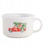 Altom Design Uzsonnás doboz, 800ml, füles, porcelán, hóember mintás (01010052683)