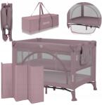 Lionelo Laura Pink Nude, utazóágy, járóka, 2 matracszint, hordtáska (LO-LAURA PINK NUDE)