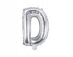 Party Deco Fólia lufi, ''D'' betű, 35cm, ezüst