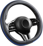 Autolife Bőrhatású Kormányvédő 38cm / kék betétes "D" típusú 00849 (00849) - autolife