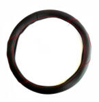 Autolife Bőrhatású kormányvédő piros varrással 38cm (KV-2127R) - autolife