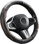 Autolife DW-5056OR Valódi bőr kormányvédő szellőző lyukacsos Narancs betétes mintával (01945) - autolife