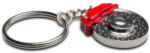 Autolife 80001 W16362-6 Féktárcsa alakú kulcstartó féknyereggel - piros (80001) - autolife