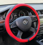 Autolife Univerzális műbőr kormányvédő 38cm piros 2397R (2397R) - autolife