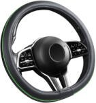 Autolife Bőrhatású Kormányvédő 38cm / Zöld betétes "D" típusú 00870 (00870) - autolife