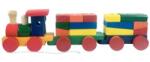  Set de 18 trenulețe de lemn colorate (TS1823)