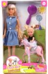 DEFA Setul fermă Lucy pentru păpuși cu 2 păpuși - 29 cm (8399) Papusa