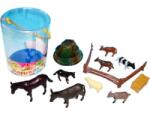 HANG SHUN Set de animale de companie din plastic, 10 bucăți - 10-15 cm (HD2660C) Figurina