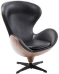 Kare Scaun Rotativ Loung Negru Walnut (ess-37178)