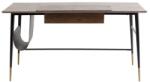 Kare Birou Cu Sertar Mdf Si Piele Naturala Boticelli 153x71 Cm Maro (ess-35410)