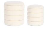Bizzotto Set 2 Poufuri Katerina White Boucle (ess-35251)