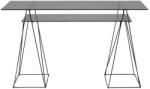 Kare Birou Polar, Negru, Sticlă Securizată 8mm, 135x65 Cm (ess-35373)