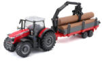 Bburago - Massey Fergusson 8740S cu remorcă basculantă (18-31659)