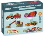  Puzzle magnetic 2ÎN1 - utilaje de construcții, 75 piese (321002173) Puzzle