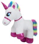  Figurină de pluș unicorn de sine stătător - alb-roz, 60 cm (5217)