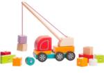 Cubika Mașină de lemn cu macara și încărcătură magnetică (13982)