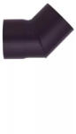 Harvia 115 mm 45° rövid füstcső könyök fekete színű fatüzelésű kályhákhoz (T0128-020) (T0128-020)
