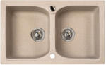 Marmorin Lukka szögletes gránit mosogató - Homok színben (140203007) (140203007)