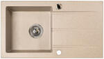 Marmorin Isao szögletes gránit mosogató csepegtetővel - Homok színben (470113007) (470113007) - csempekert