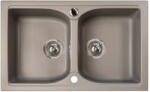 Marmorin Lukka szögletes gránit mosogató - Taupe gray (140203026) (140203026)