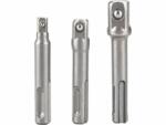 Extol dugókulcs adapter készlet 3db-os; 1/4" - 3/8" - 1/2", befogás: SDS Plus, Cr. V (8819695) - profikisgep