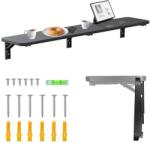 Maclean összecsukható falipolc, fekete, 100×20 cm, 50kg (91607)