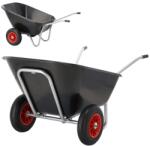 Garden Line Fekete kétkerekű kerti talicska, 280 l, 150 kg, felfújható 16″ kerekek (1948)