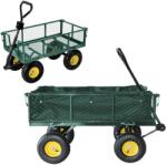 Garden Line Kétfunkciós zöld kerti szállítókocsi 300 kg, 95×50×25 cm, felfújható kerekek (647)
