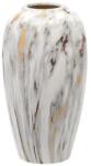 Garden Line Kerámia váza 11, 5×11, 5×25 cm, fehér-arany, elegáns dekoráció (1461)