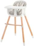 KinderKraft etetőszék Sienna 2in1 fa lábbal szürke (KKKSIENGRY0000-57428717)