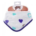  Xkko nyálkendő patentos bambusz óceánkék szívek BMBBND026 (BMBBND026-32185497)